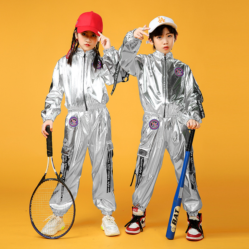 New Year's Day Children's Jazz Dance Performance Costumes Street Dance Trendy Costumes Men's and Women's Performance Costumes Children's Drum Jazz Dance Performance