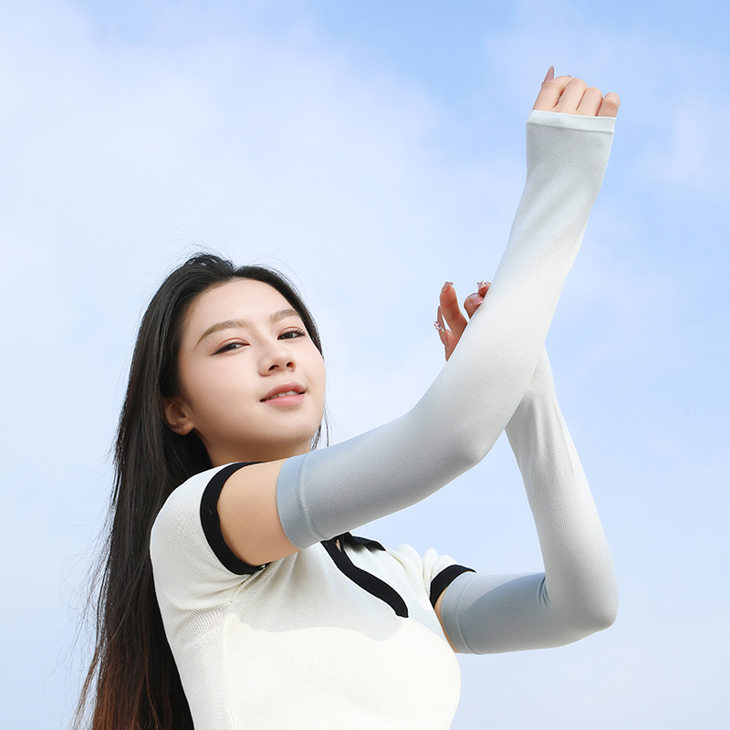 Ice Sleeves Customized High-Quality Sun Protection Ice Silk Sleeves Arm Guards with Logo Printable Pattern Outdoor Sports Cycling Gifts