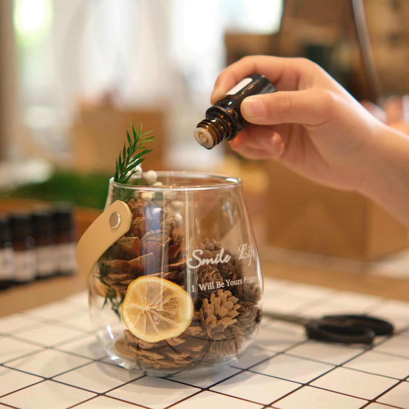 Fireless Aromatherapy Cinnamon Eternal Flower Material Natural Plant Dried Flower Fruit Portable Cup Long-Lasting Fragrance