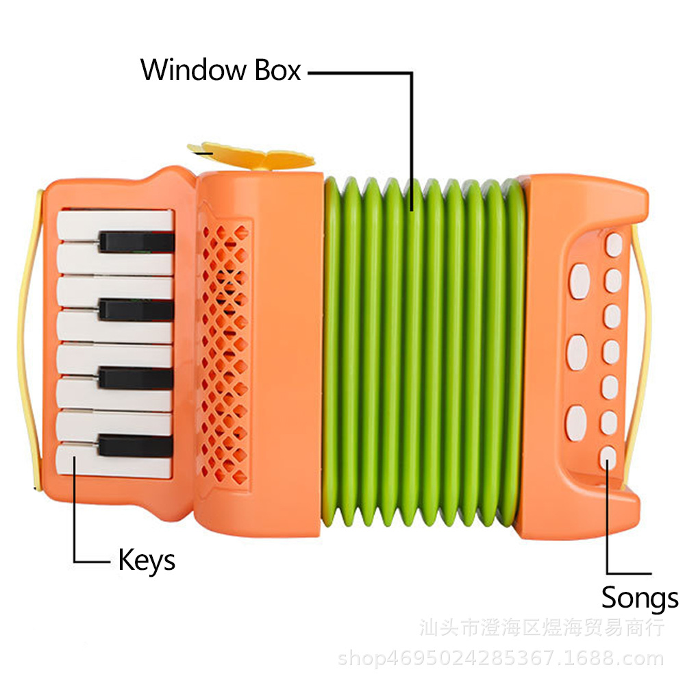 Cross-border source factory accordion Enlightenment puzzle parent-child interactive playing musical instrument music new exotic toys wholesale
