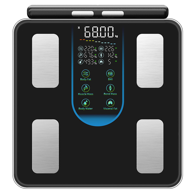 Cross-Border Eight-Electrode Body Fat Scale Smart Fitness Sports Home Weight Scale Accurate App Fat Measurement Bluetooth Body Fat Scale