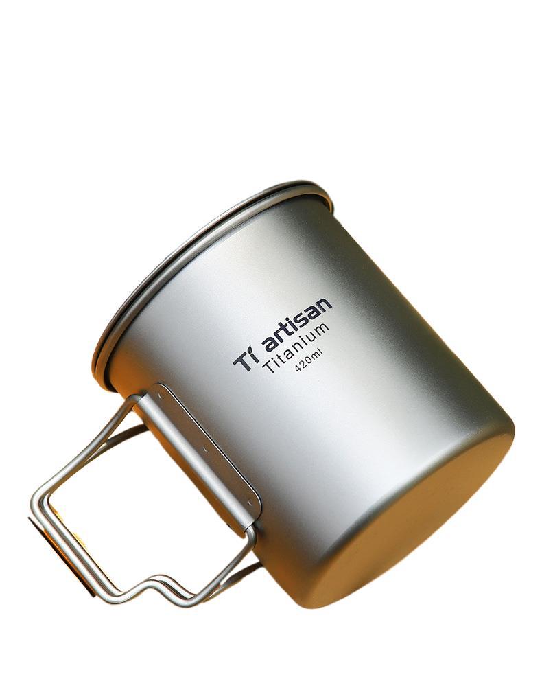 Outdoor Titanium Cup Pure Titanium Water Cup Camping Portable Tea Cup Coffee Cup Titanium Alloy Foldableing Mug Very Practical