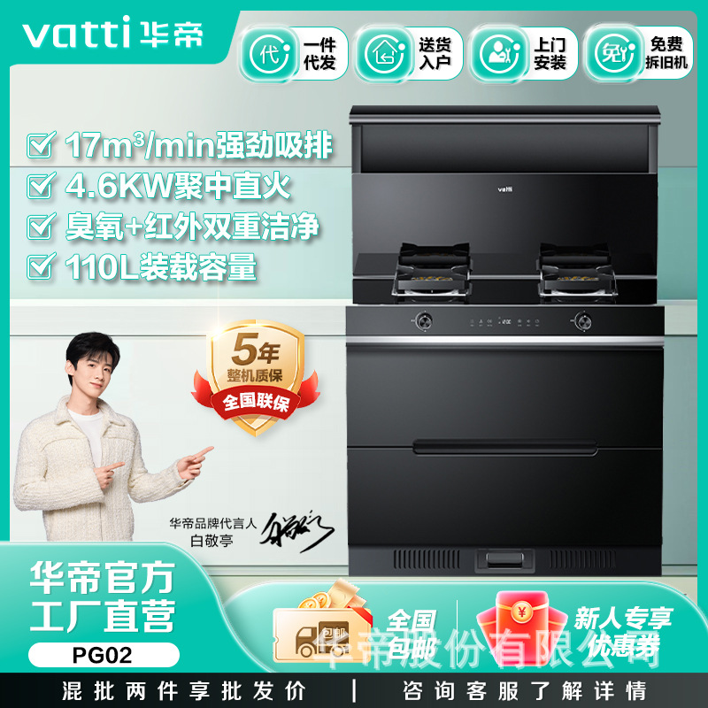 Интегрированный очистной шкаф Vantage, встроенная плита Pg02, стеклянная панель 20Y/Jjzt-Pg02