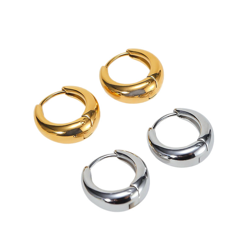 Stainless Steel Earrings French Tassel Light Luxury Ear Clips Electroplated Versatile High-End Water Drop European and American Retro Simple Earrings