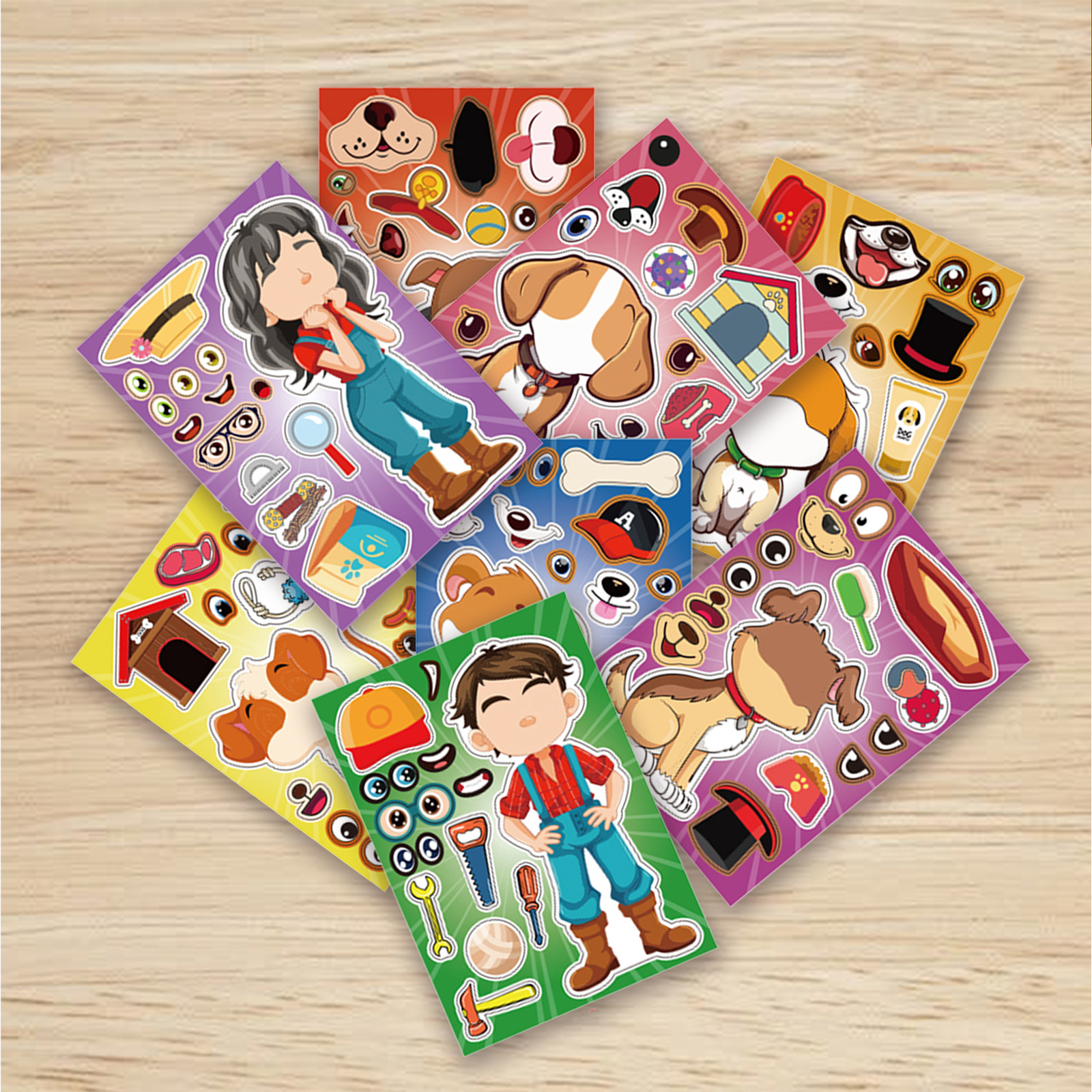 Creative Stickers Guka Sticker Book Adhesive Postcard Cute Cartoon Animation Image Design