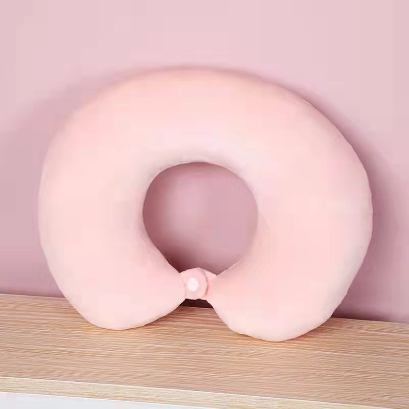 Simple plush U-shaped pillow wholesale driving travel neck pillow nap pillow push activity company gift printed logo