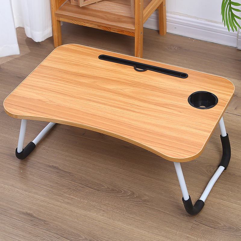 Small Bed Table, Solid Color Folding Table, Computer Desk, Simple Household Folding Table, Desk, Student Bay Window Writing Desk
