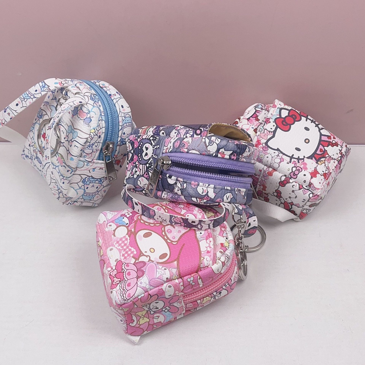 Sanrio Culomi Cartoon Merlot Mini Coin Purse Storage Key Case Headset Coin Bag Pendant