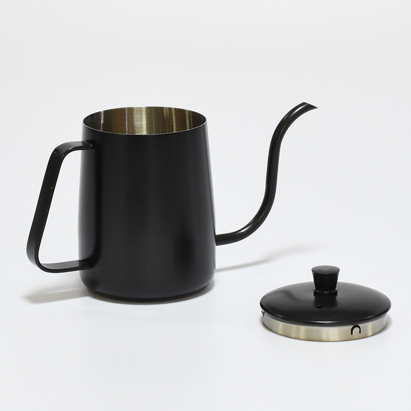 Factory wholesale 304 stainless steel coffee pot long mouth fine mouth tea kettle induction cooker for coffee hand brewing pot