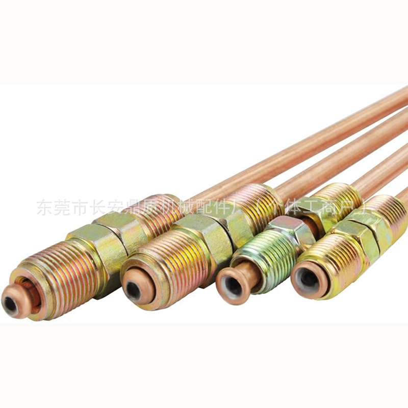 Cross-border e-commerce hot-dip gold-plated copper-coated brake pipe brake iron pipe 1/4 gold 16 accessories 25FT9048