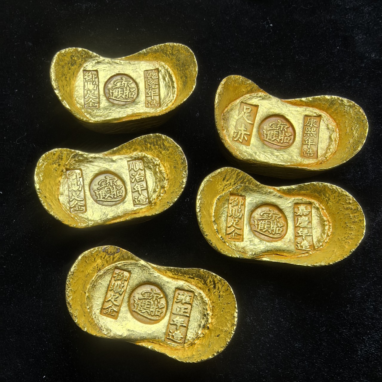 Коллекция антикварных монет, антикварные золотые слитки из чистой меди династии Цин для привлечения богатства и сокровищ