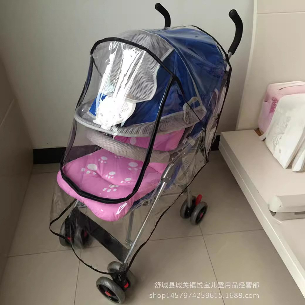 Baby Stroller Rain Cover Waterproof Cover Stroller Rain Cover Food Grade Odorless Baby Stroller Windproof and Rainproof Cover