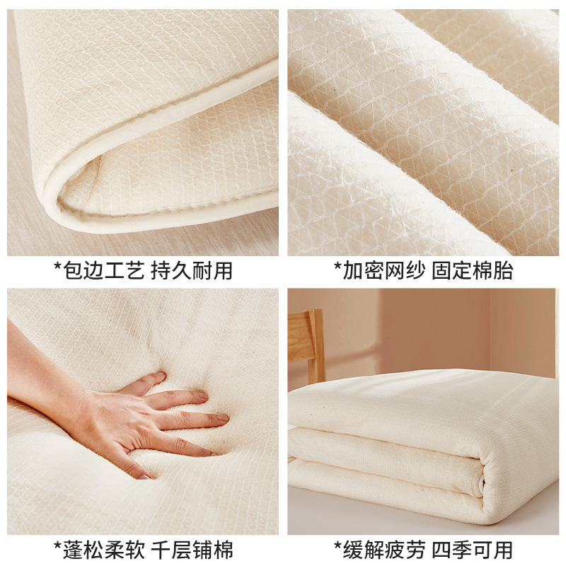 First Stubble Xinjiang Long-Staple Cotton Quilt Thickeneded Cotton Quilt Core Single Dormitory Student Winter Quilt Spring & Fall Quilt Wholesale