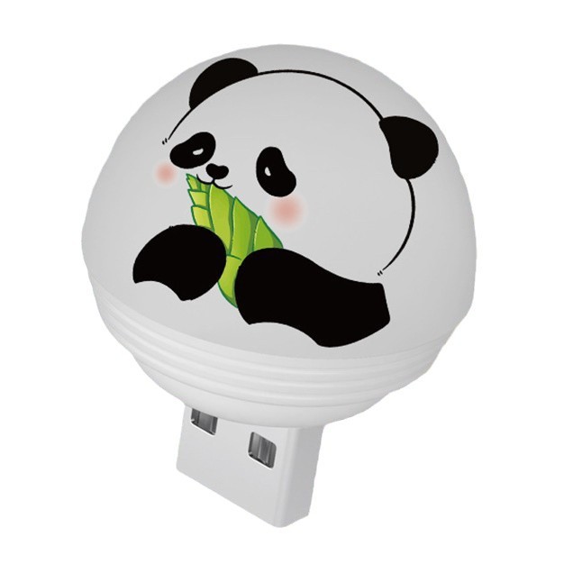 Smart Voice USB Rechargeable Panda Lamp Bedroom Bathroom Voice-Controlled Night Light Mini Soft Light Colorful Night Light