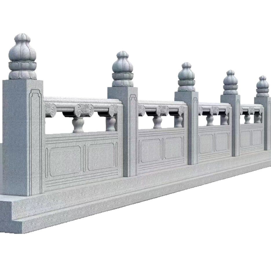 Landscape Bridge Stone Carved Stone Railing River Building Guardrail Arch Bridge Bluestone Granite Floating Carved Guardrail