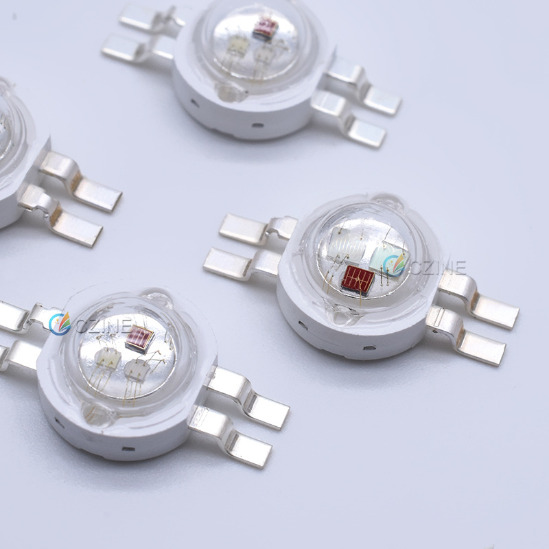 High power lamp beads Red Green 1W3W warm white blue full spectrum ultraviolet led light source RGB imitation lumen lamp beads