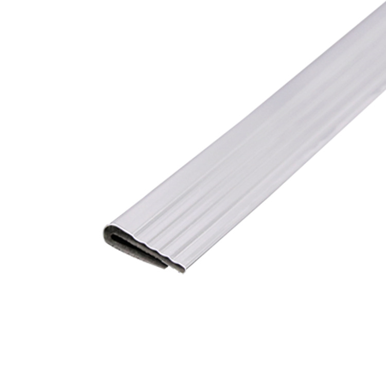 Customized Drawer File Cabinet U-Shaped Clip Hard Top Extrusion Type Pvc Special-Shaped Material Bright Silver Edge Strip