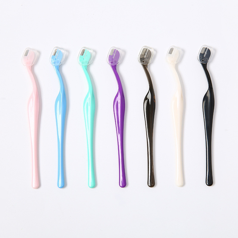 Long handle multi-color eyebrow knife stainless steel blade eyebrow knife female beauty tools manufacturers wholesale customizable eyebrow knife