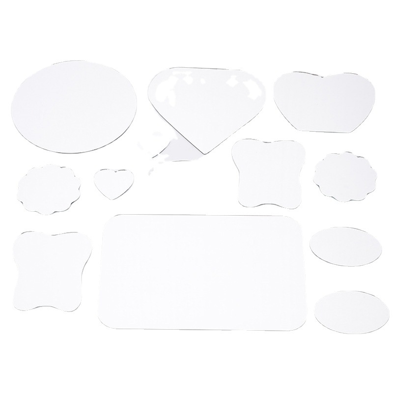 Single-sided makeup mirror polished glass lens small mirror wholesale mirror handheld irregular mirror can be customized