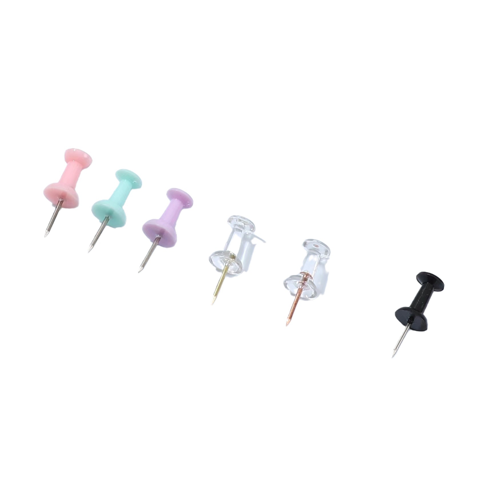 Transparent Rose Gold I-Shaped Nails, Transparent Imitation Gold I-Shaped Nails, Transparent White Earth Needles, Cork Nails, Thumbtacks