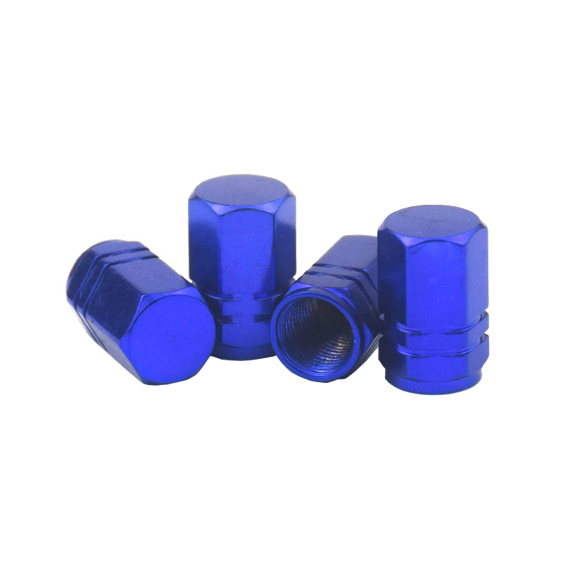 Aluminum alloy car valve cap car valve cap valve core tire personality valve 4 Pack