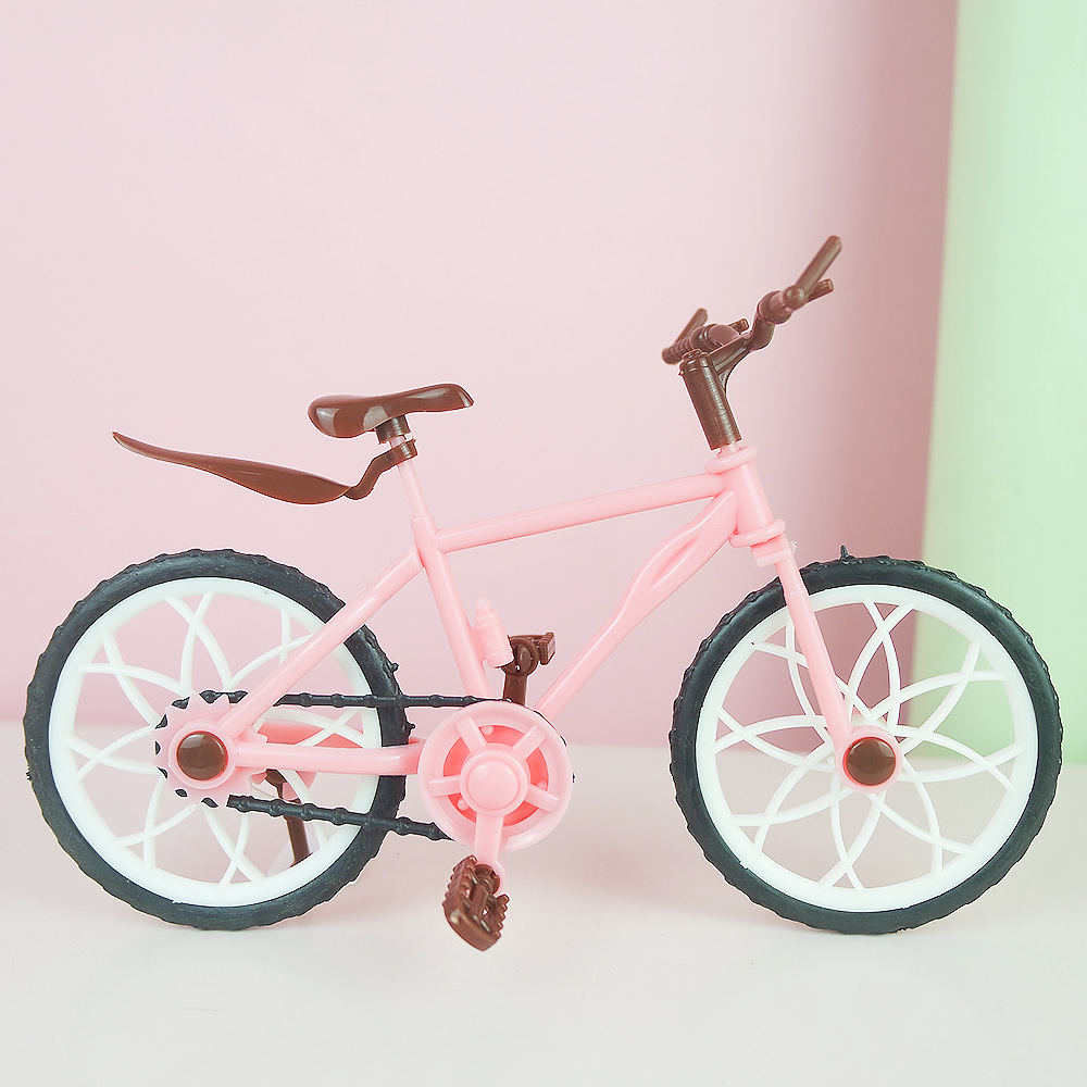 Girly Heart Artificial Bicycle Model Ornaments Mini bjd Doll Bicycle Play House Toys Photo Props
