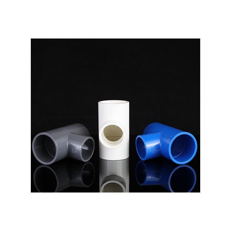 PVC water supply tee equal diameter plane tee irrigation thickened plastic furniture water pipe joint fittings wholesale