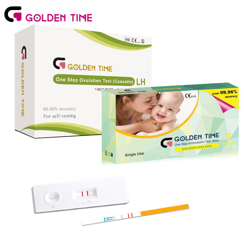 Source Manufacturer of Golden Time Ovulation Lh Test Kits for Pregnancy Preparation, Ce Certified, Supports Cross-Border Export