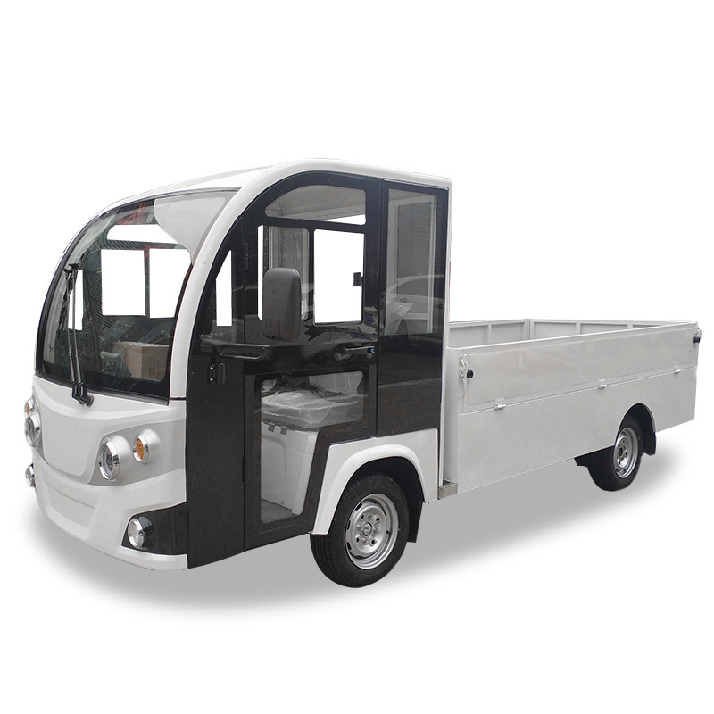 Electric four-wheel flatbed truck factory pull truck factory turnover truck site electric transport truck