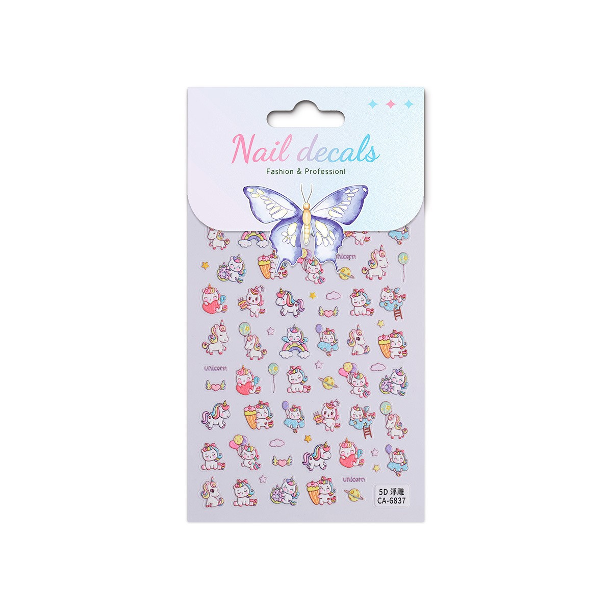 Source manufacturers relief nail stickers 5D three-dimensional adhesive nail shop special nail stickers to map custom