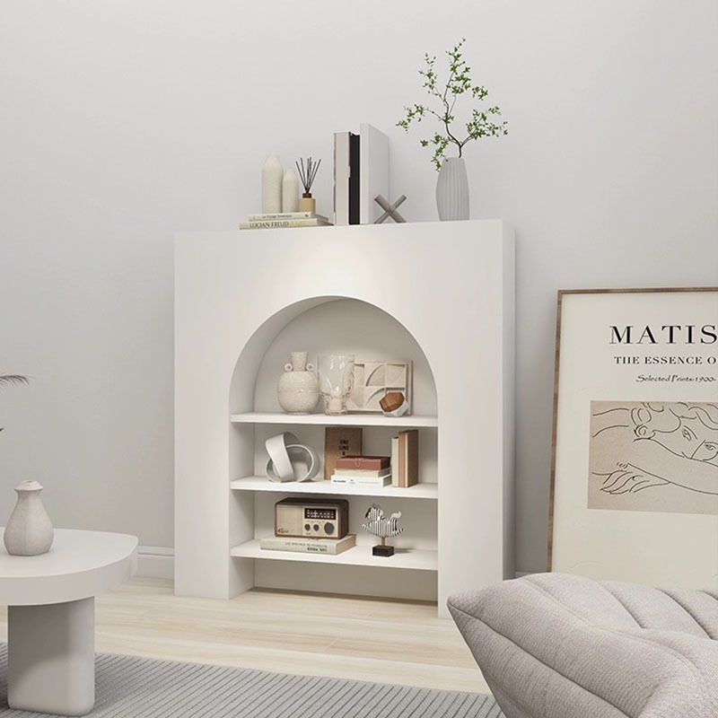 Французский стиль, кремовый камин, декоративный шкаф, белый выставочный шкаф, вход в пещеру, простой шкаф для хранения