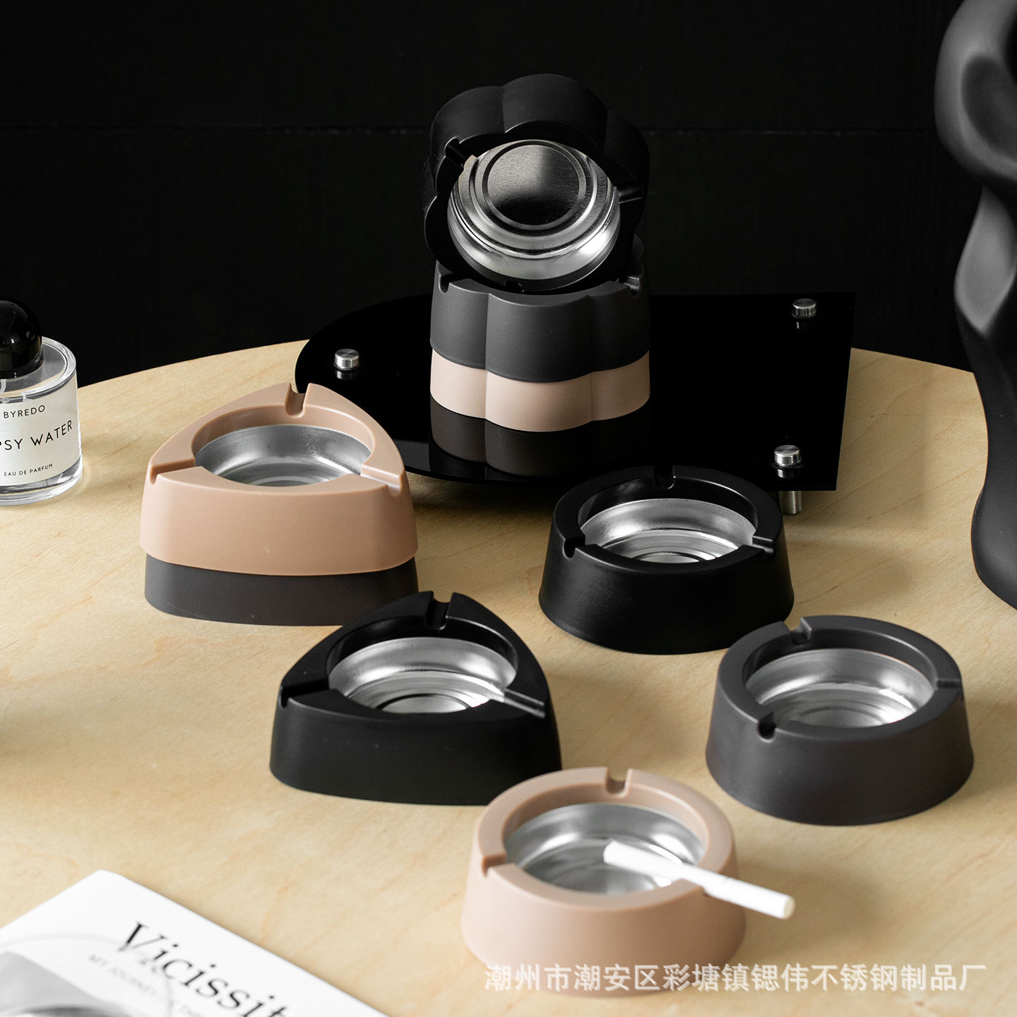 Пепельница Strontium Wei SW, новая, круглая, трехсторонняя, портативная, для дома, для гостиной, для улицы