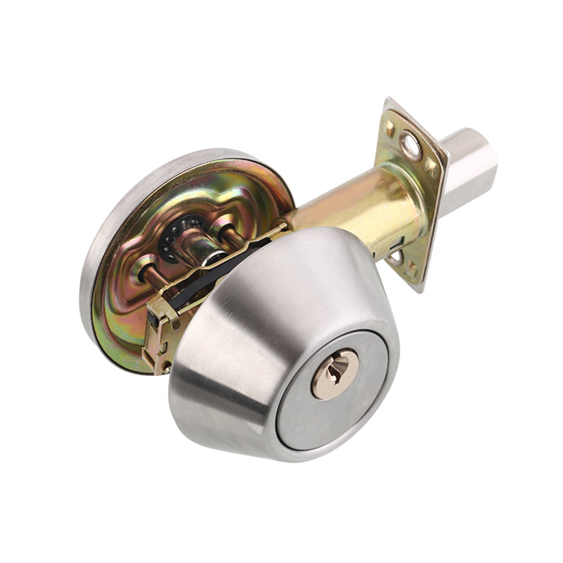 Manufacturer Stainless Steel Door Lock Integrated Lock Bedroom Simple Round Glass Door Lock Home Indoor Safety Anti-Theft Lock