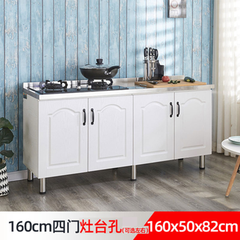 # N5 Simple Stainless Steel Cabinet Kitchen Cabinet Stove Cabinet Integrated Rental Kitchen Cabinet Home Storage Cabinet