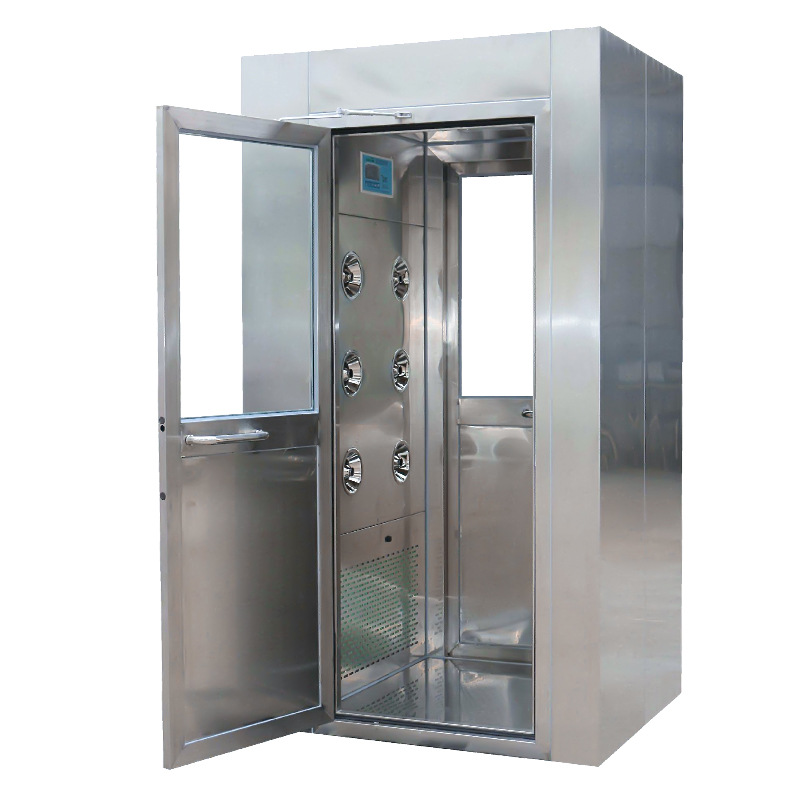 Shandong air shower room factory with purification air shower room stainless steel air shower door single double blowing goods shower air shower room