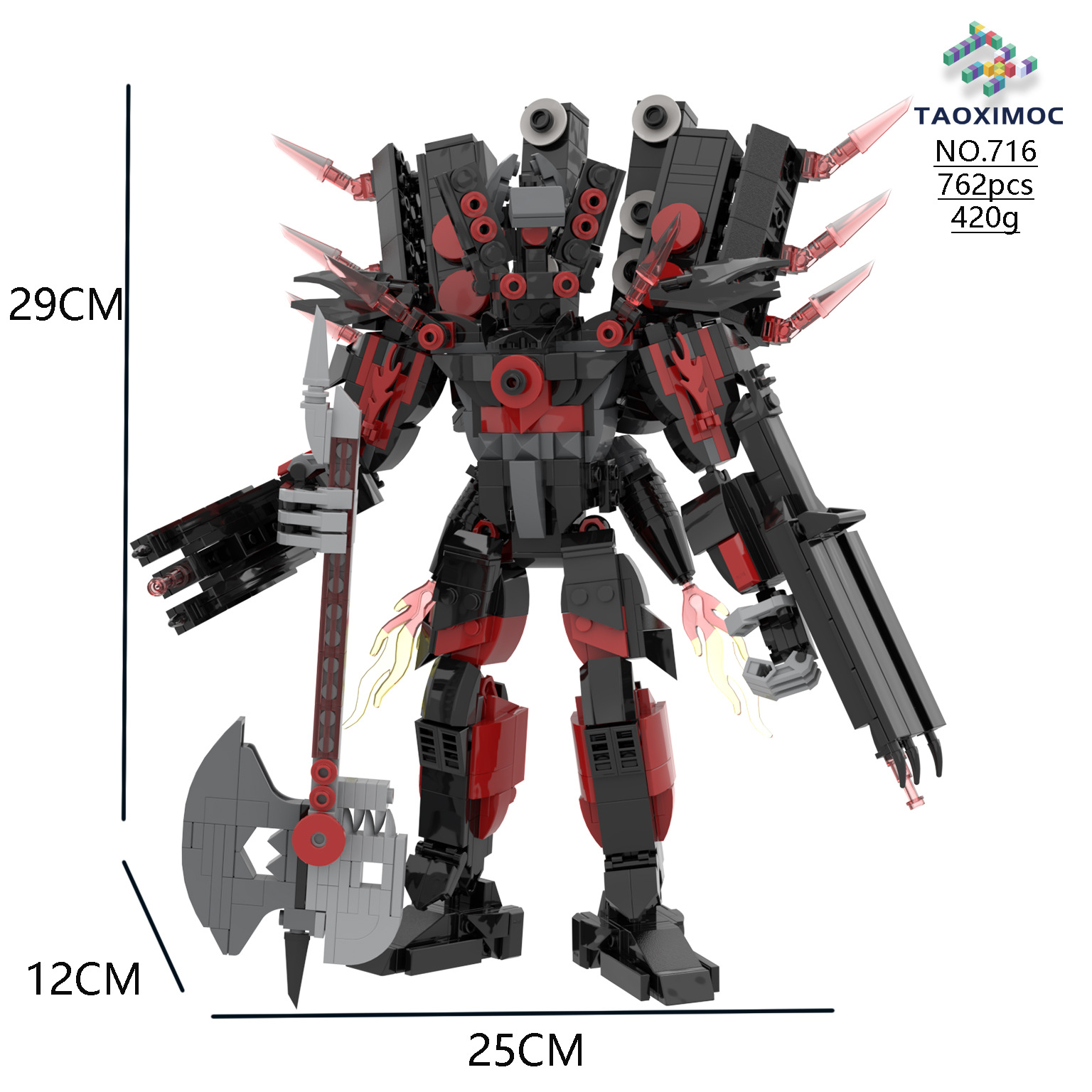 Cross-Border Toilet Man Building Blocks Clock Man Titan Electric Drill Dragon Tv Man Educational Assembling Toy Figure