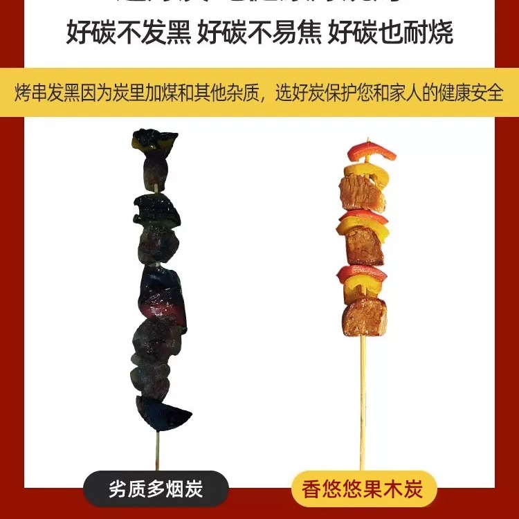 Quick-Burning Charcoal for Barbecue, Smokeless Fruitwood Charcoal, Easy-To-Light Bamboo Charcoal for Home Use, Square and Round Charcoal Blocks for Stove and Tea Brewing, Combustion Aid