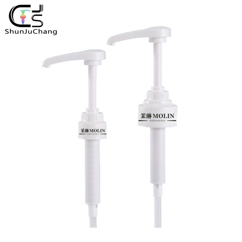 Delivery Morin Syrup Pump Head 1883 Pressure Head Syrup Bottle Fruit Dew Press 10ml Caramel Honey Syrup Monin