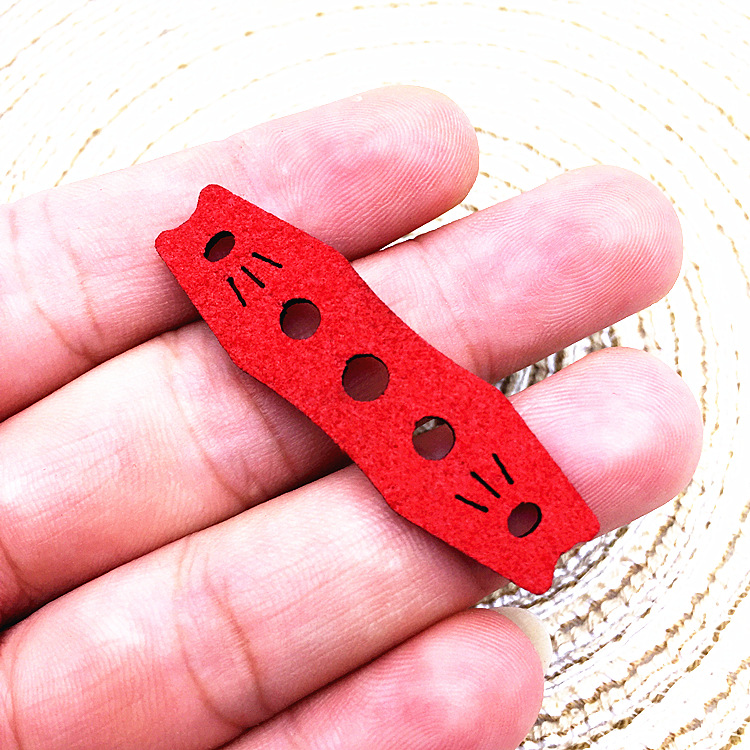 Net red positioning three-hole leather pocket slingshot fiber noise-canceling non-slip wear-resistant non-frame flat leather steel ball pocket Shanghai style bomb