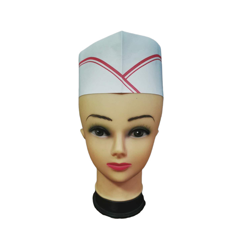 Disposable Chef Paper Cap, Domestic Paper Cap, Kitchen Worker Cap