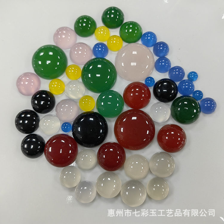 [Цветной агат полукруг] Агат кольцо поверхность белый халцедон ручная инкрустация DIY ювелирные аксессуары