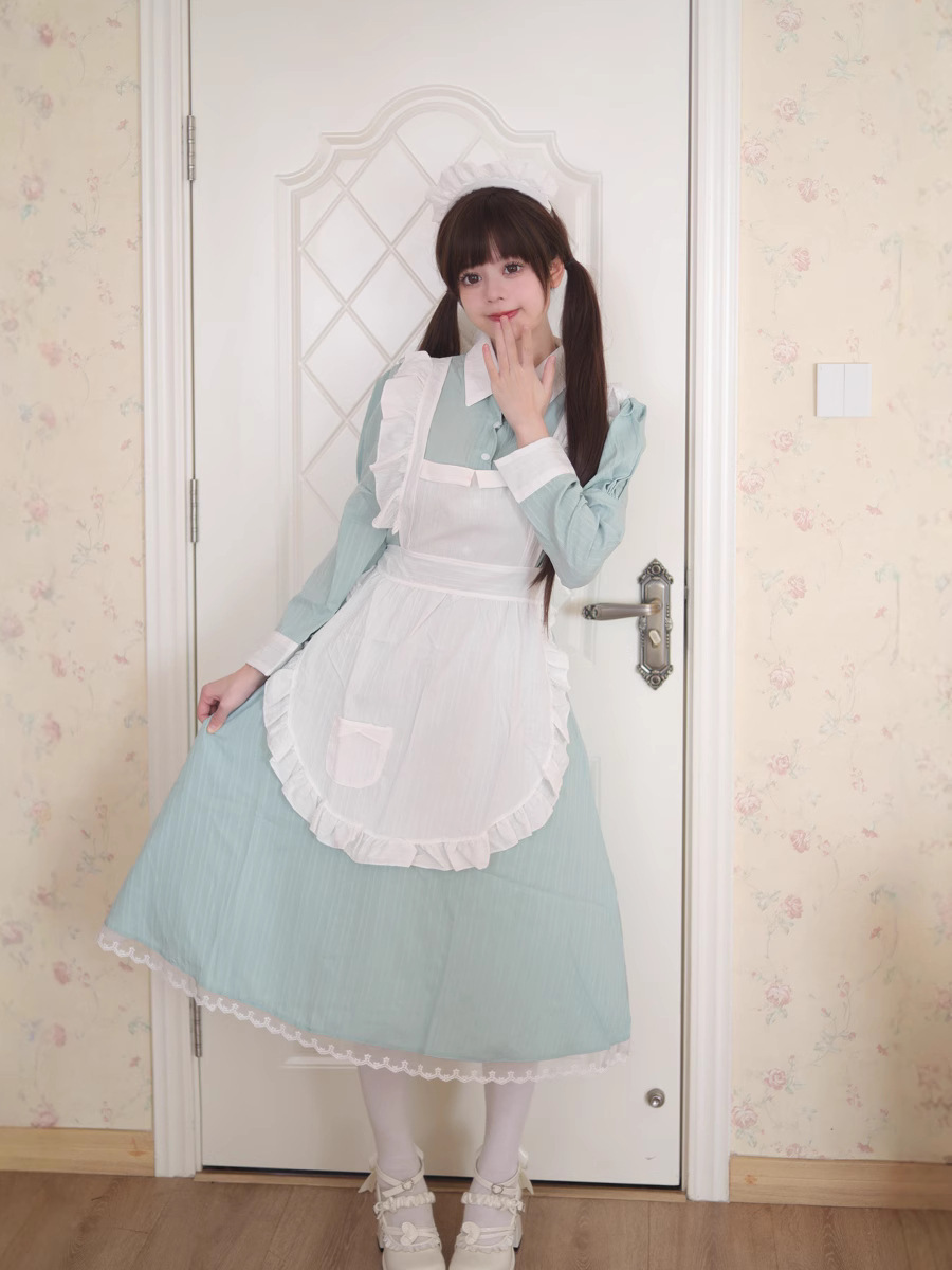Original New Style Suitable for Daily Wear Traditional British Maid Long Dress Maid Outfit Cross-Dressing Cosplay Japanese Uniform