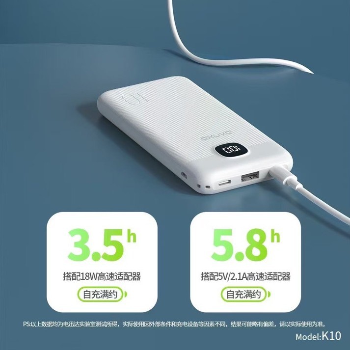 Trendy National Standard 3C Certified 10000 Mah Super Fast Charging Mobile Power Bank with Power Display and Large Capacity