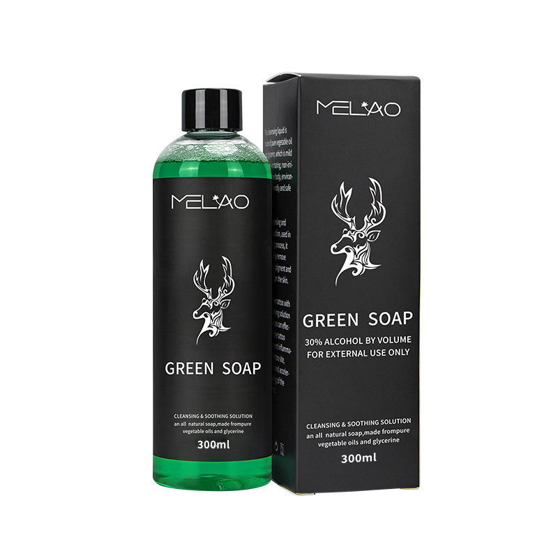 Wholesale Cross-Border Tattoo Cleaning Soap Foam Dense 300ml Tattoo Supplies Gentle Tattoo Cleaning Green Algae
