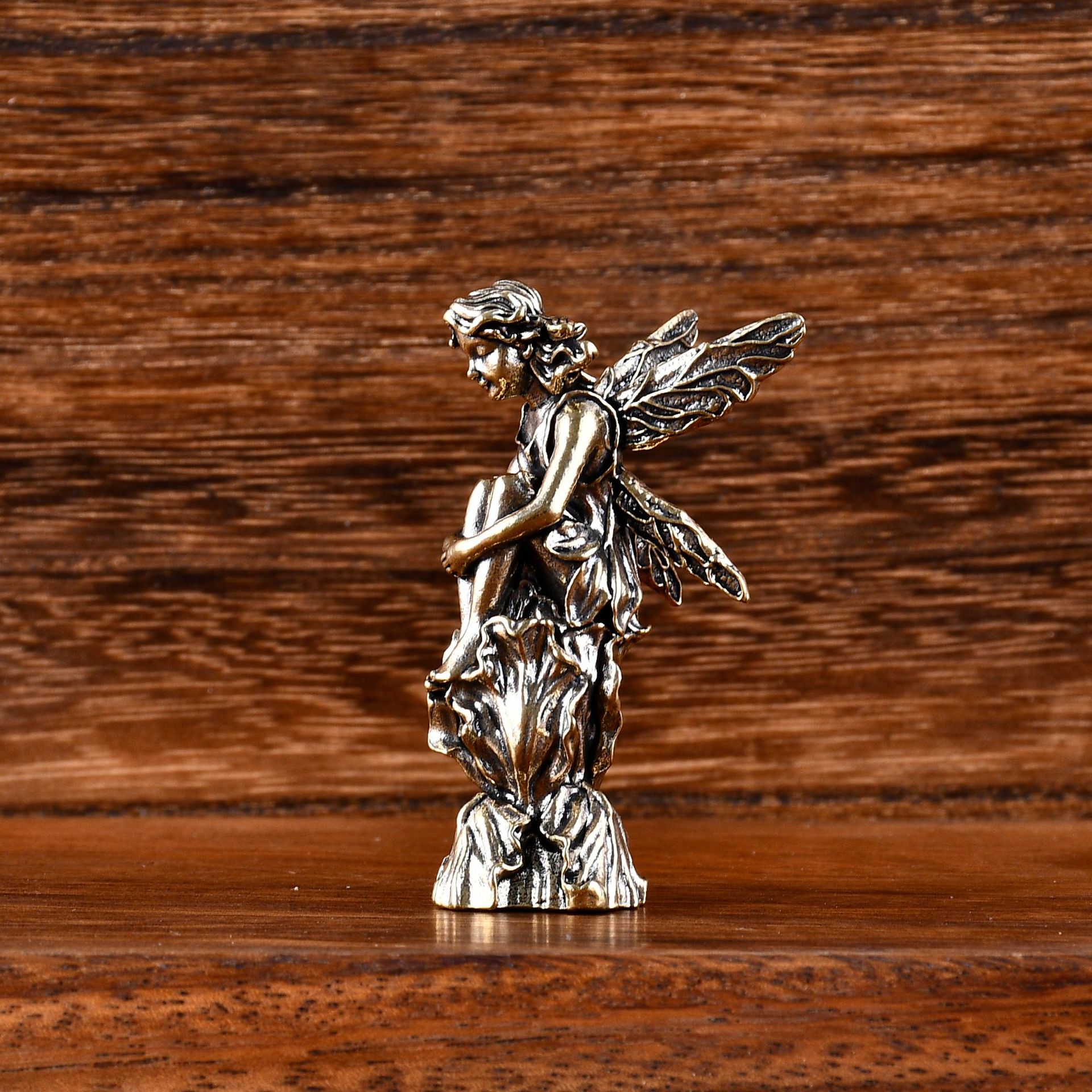 Cross-border Hot Brass Angel Ornaments Copper Crafts Jewelry Accessories Brass Solid Coffee Table Ornaments Tea Pet Ornaments