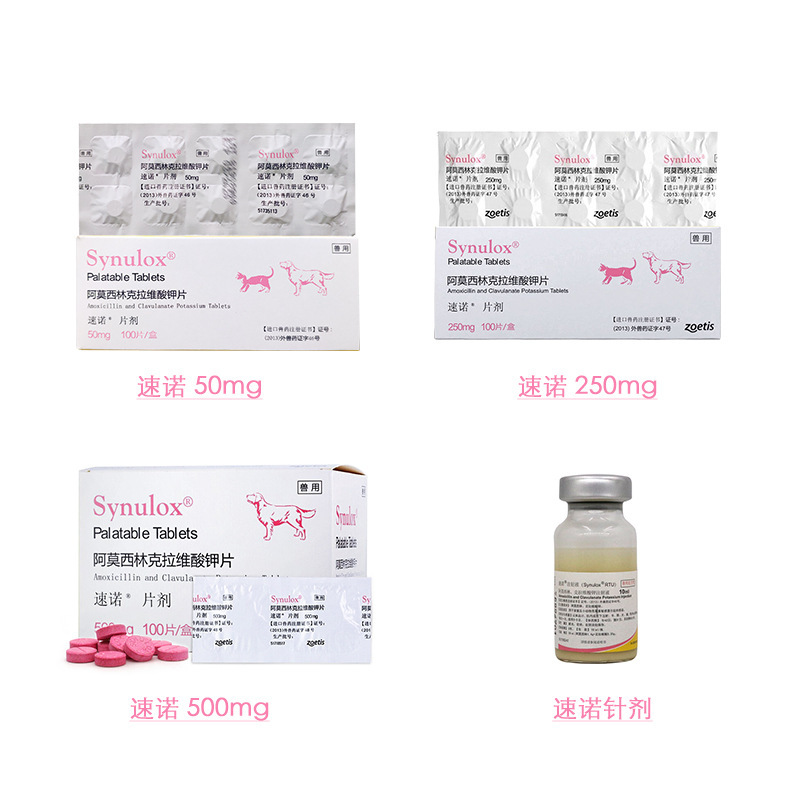Spot sunuo tablets 50/250/500mg dog cat pet drug broad spectrum amoxicillin