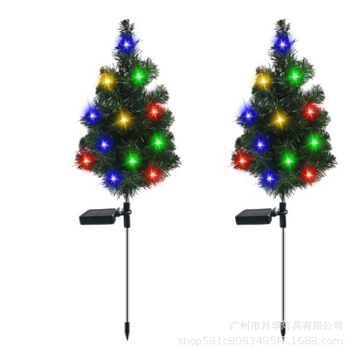 solar christmas tree light led lawn light outdoor courtyard decorative light garden floor insert light christmas decorative light