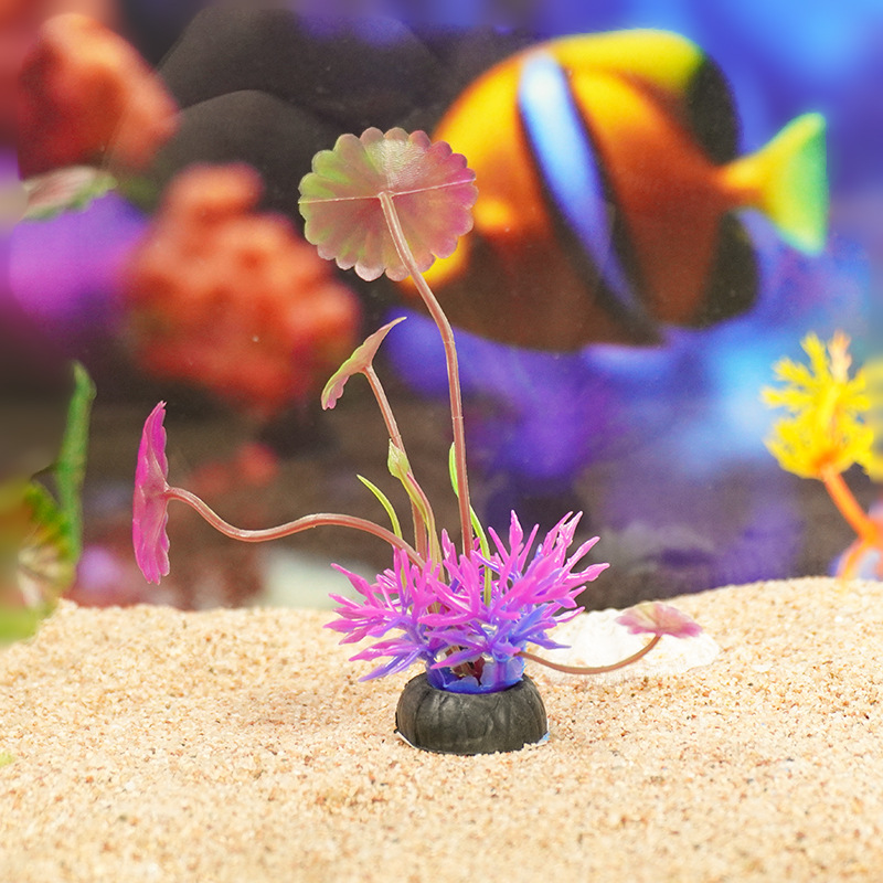 Factory direct wholesale fish tank sand table decoration plastic simulation aquatic plants artificial flower aquarium landscaping 10-4 series