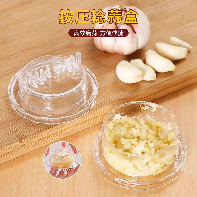 Ginger and Garlic Grinder, Ginger Paste and Garlic Paste Grinding Plate, Bowl for Rubbing Ginger Juice, Garlic Press, Garlic Grinder, Garlic Press with Rotating Function