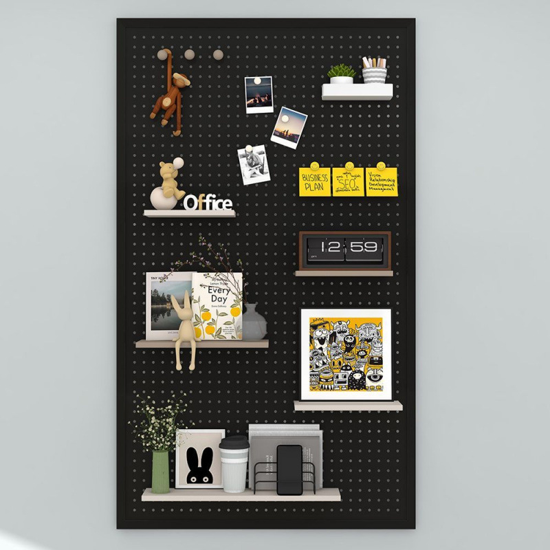Perforated Board Household Hole Board Shelf Metal Wall Storage Rack Display Rack Porous Jewelry Rack Punch-Free Delivery